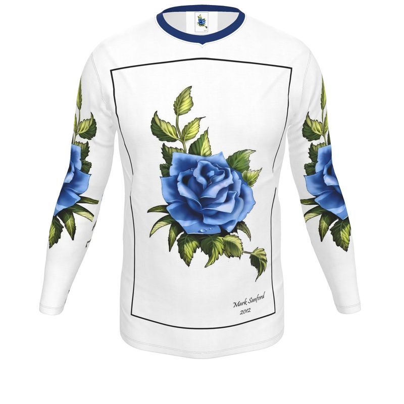 Blue Rose Tattoo Art T-Shirt.