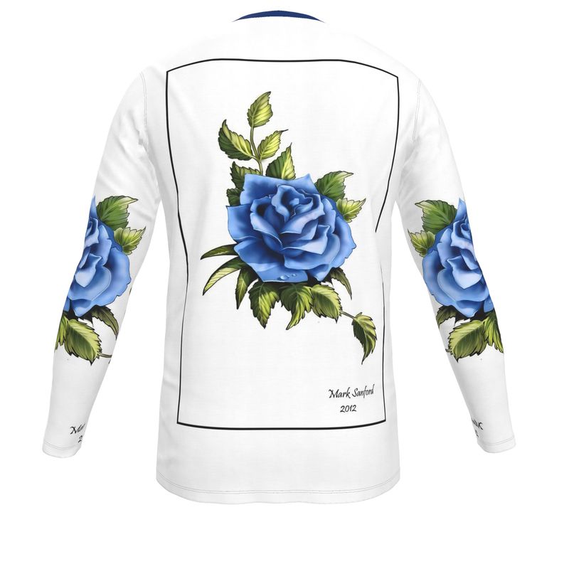 Blue Rose Tattoo Art T-Shirt.