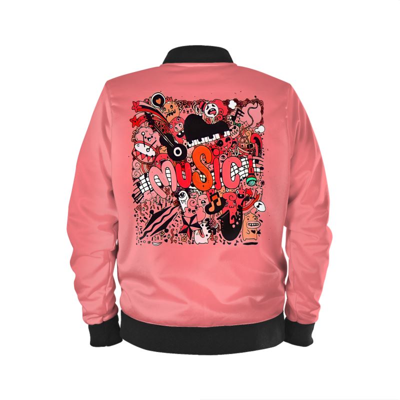 Anime Blush Music Logo Bomber Jacket.