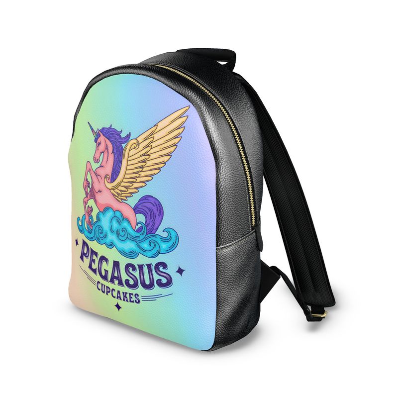 Pegasus Cafe Colville Leather Backpack.