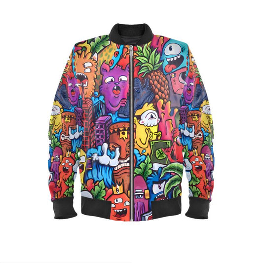 Vexx_Art Reversible Silk Bomber Jacket.