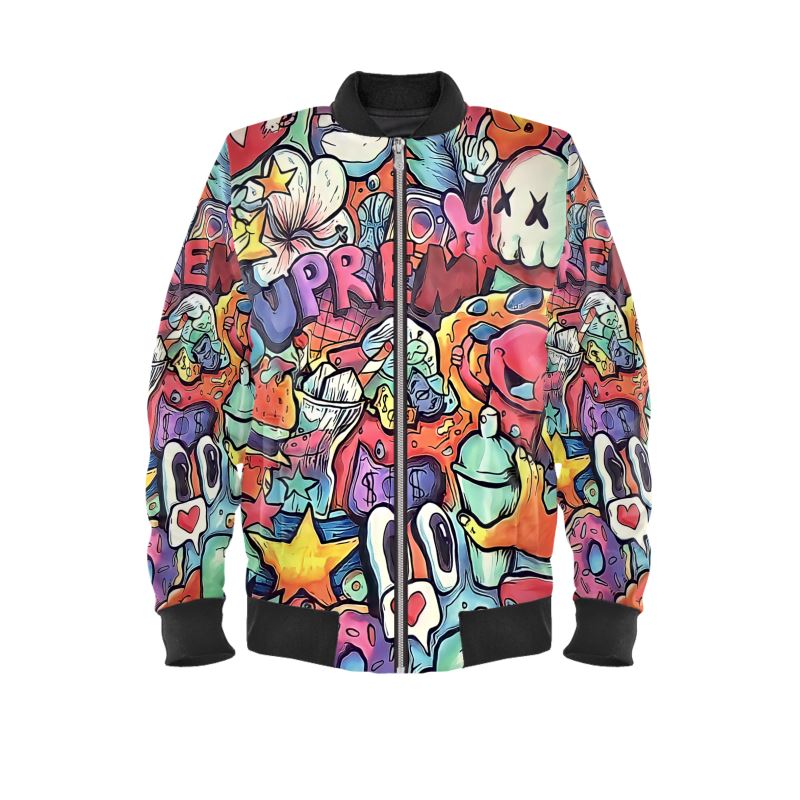 SUPREM Art, Reversible Silk Bomber Jacket.