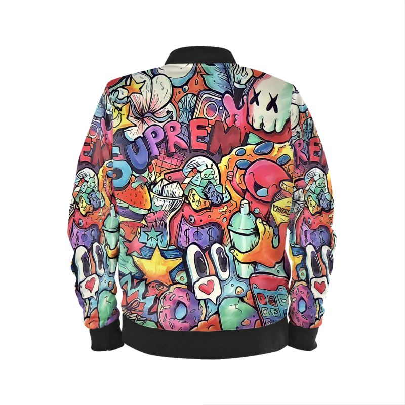 SUPREM Art, Reversible Silk Bomber Jacket.