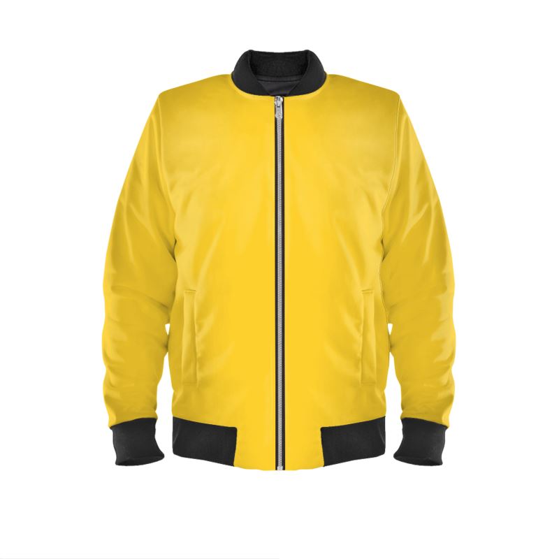 Vexx_Art, Yellow, Reversible Silk Bomber Jacket.