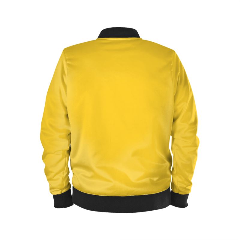 Vexx_Art, Yellow, Reversible Silk Bomber Jacket.