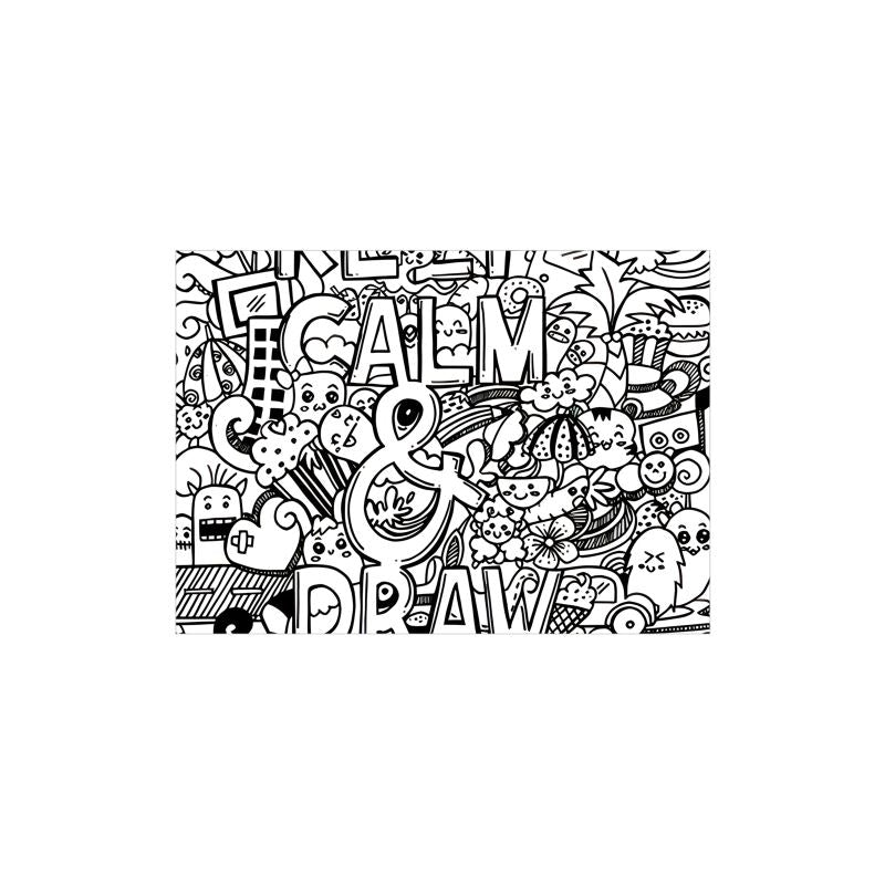 White, Keep Calm & Draw Art, Reversible Silk Bomber Jacket.